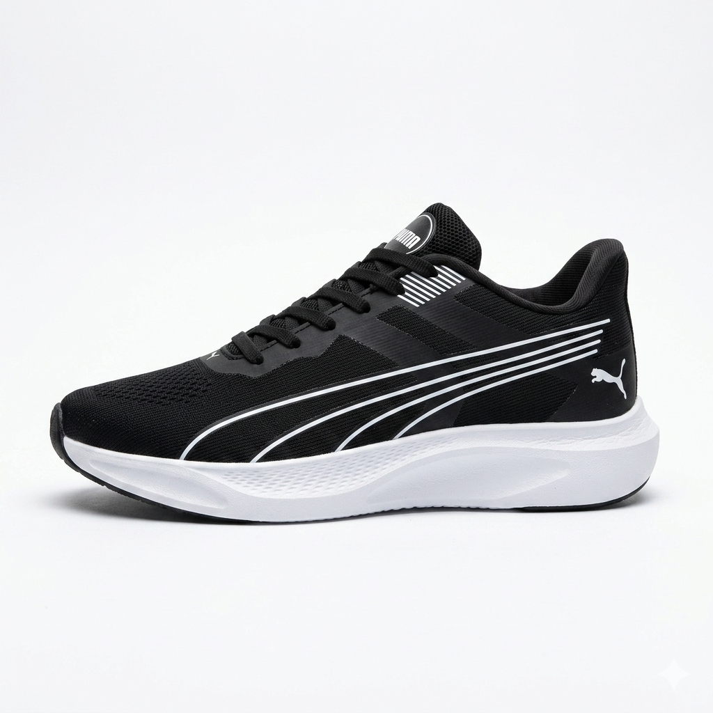 Puma Runner Black White